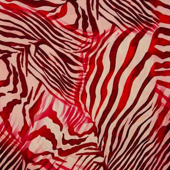 Viskosejersey Sizilien Animalprint Rottöne von Swafing